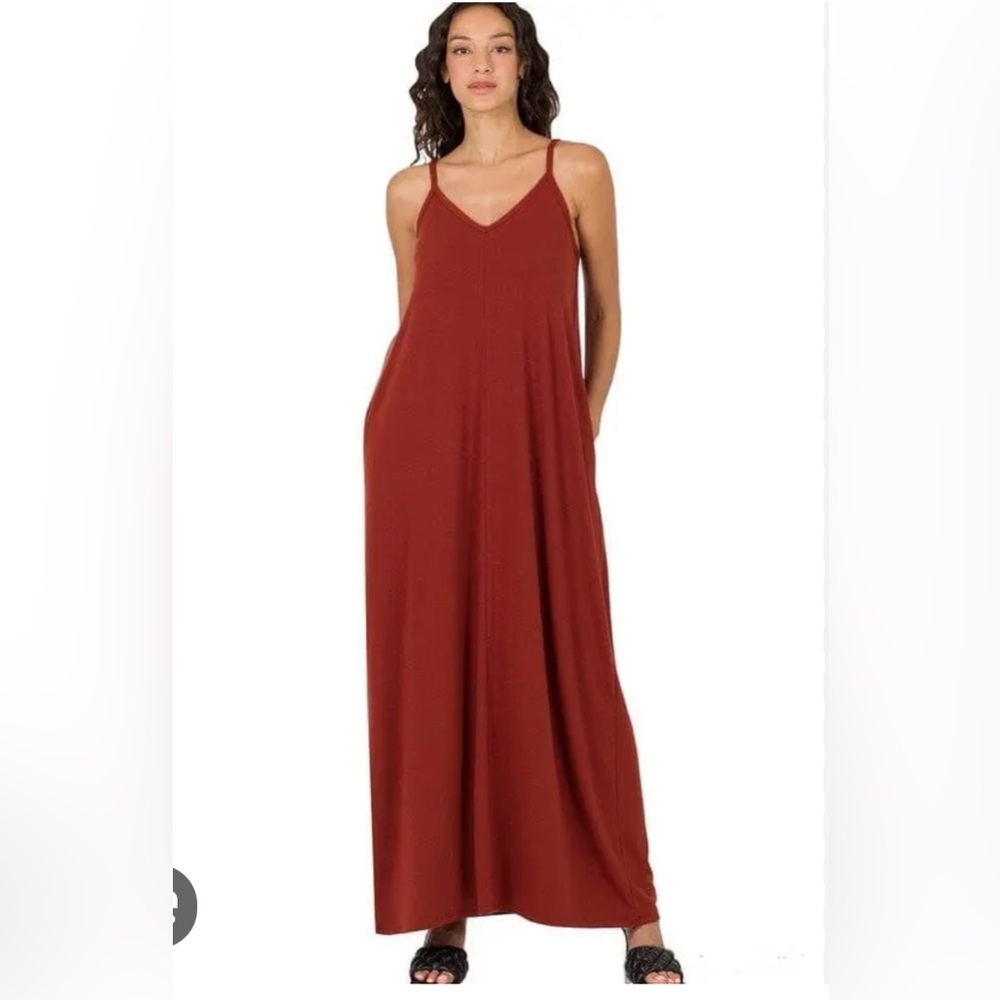 Zenana Brick Maxi Sundress